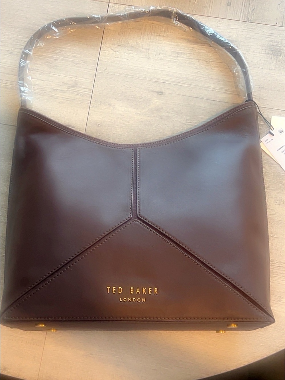 NWT Ted Baker Chocolate Brown Leather Hannah Hobo Bag🔥🔥🔥